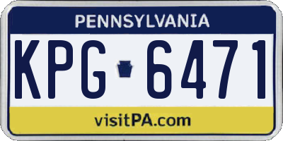 PA license plate KPG6471