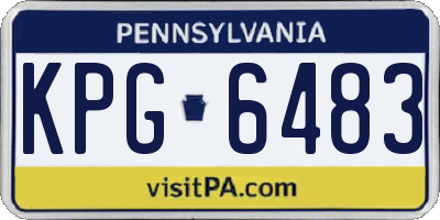PA license plate KPG6483