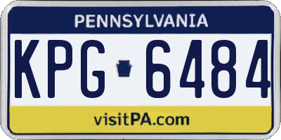 PA license plate KPG6484