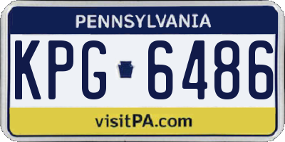 PA license plate KPG6486