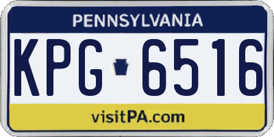 PA license plate KPG6516