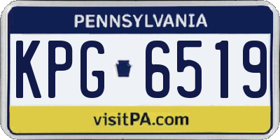 PA license plate KPG6519