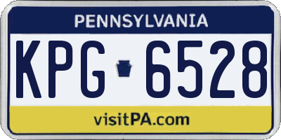 PA license plate KPG6528