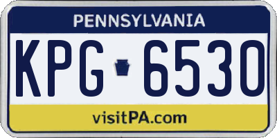 PA license plate KPG6530
