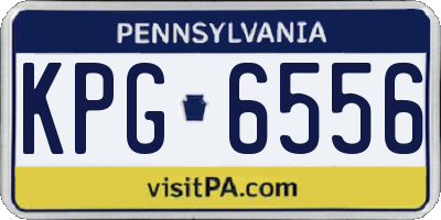 PA license plate KPG6556