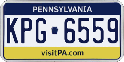 PA license plate KPG6559