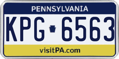 PA license plate KPG6563