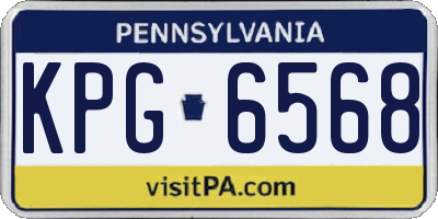 PA license plate KPG6568