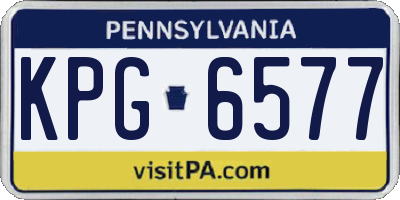 PA license plate KPG6577