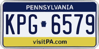 PA license plate KPG6579