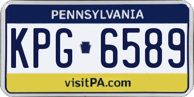 PA license plate KPG6589