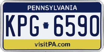 PA license plate KPG6590