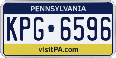 PA license plate KPG6596