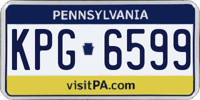 PA license plate KPG6599