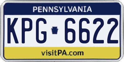 PA license plate KPG6622