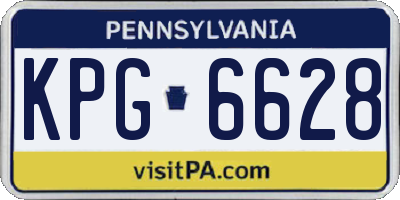 PA license plate KPG6628