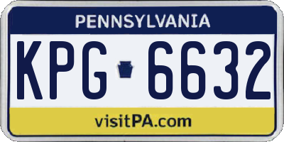 PA license plate KPG6632