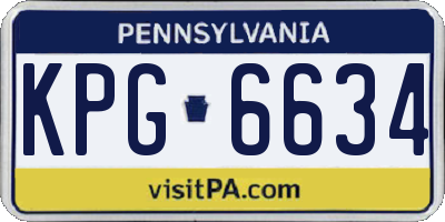 PA license plate KPG6634
