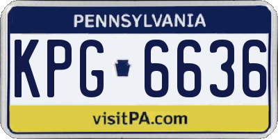 PA license plate KPG6636