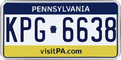 PA license plate KPG6638