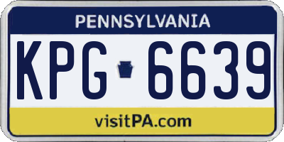 PA license plate KPG6639