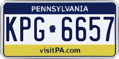 PA license plate KPG6657