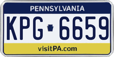 PA license plate KPG6659