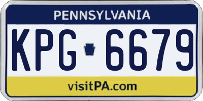 PA license plate KPG6679