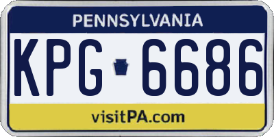 PA license plate KPG6686