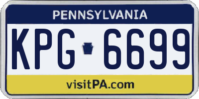PA license plate KPG6699