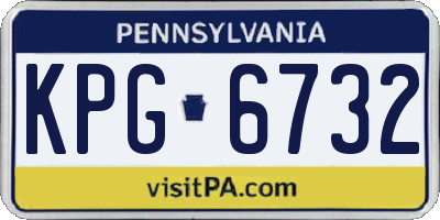 PA license plate KPG6732