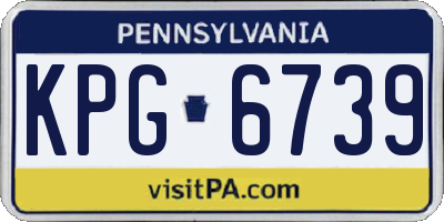 PA license plate KPG6739