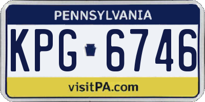 PA license plate KPG6746