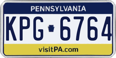 PA license plate KPG6764
