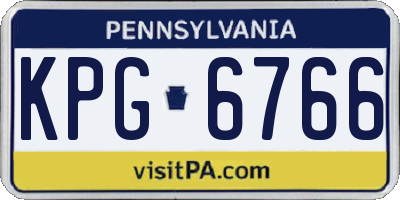 PA license plate KPG6766