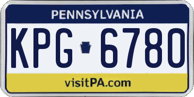 PA license plate KPG6780