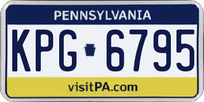 PA license plate KPG6795