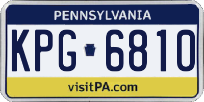 PA license plate KPG6810