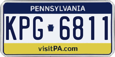 PA license plate KPG6811