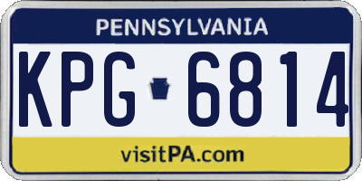 PA license plate KPG6814
