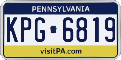 PA license plate KPG6819