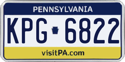 PA license plate KPG6822