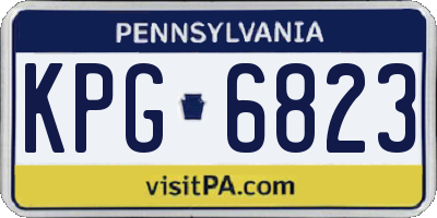 PA license plate KPG6823