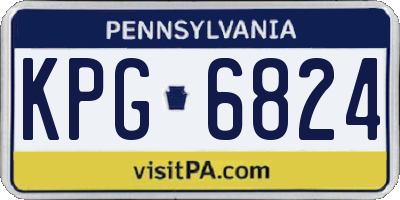 PA license plate KPG6824