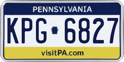 PA license plate KPG6827