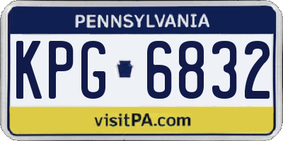 PA license plate KPG6832