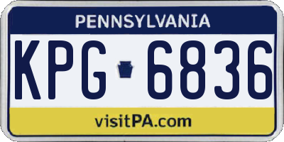 PA license plate KPG6836