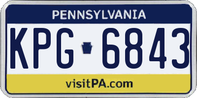 PA license plate KPG6843