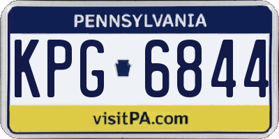 PA license plate KPG6844