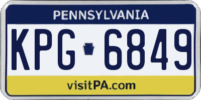PA license plate KPG6849